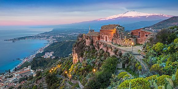 Sicily - is the largest island in the Mediterranean Sea 